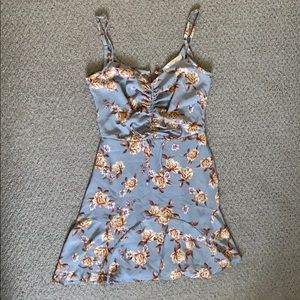 Ruched floral dress